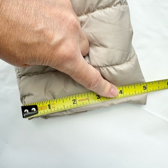 Zara Puffer Jacket women Size Small Removable Hood Beige Light Weight - Picture 9 of 16